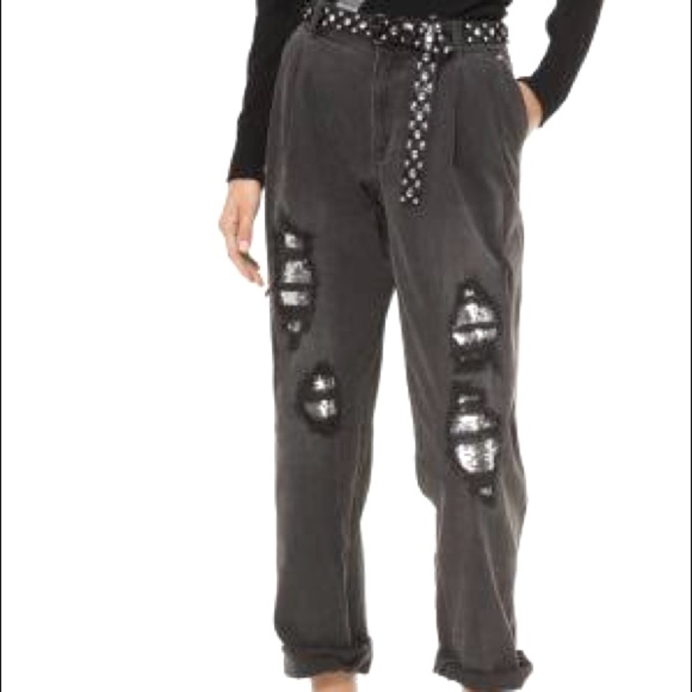 Michael Kors Distressed Sequenced Carrot Jeans - Picture 2 of 11